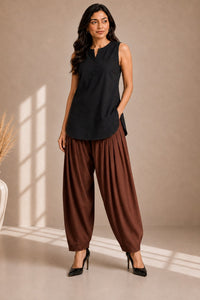 Cocoa Brown Cotton Salwar Pant