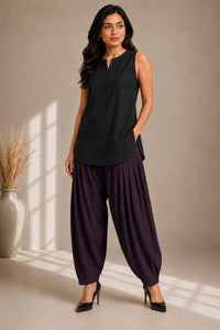 Deep Plum Cotton Salwar Pant