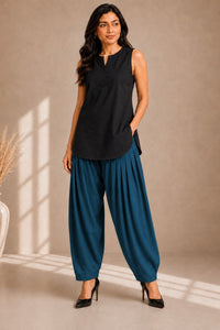 Peacock Teal Cotton Salwar Pant