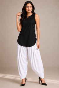 White custom size cotton salwar