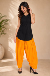 Yellow custom size cotton salwar