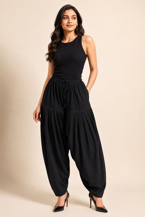 Black cotton salwar pant