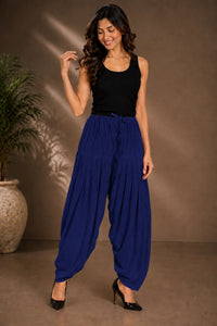 Navy Cotton Patiala Salwar