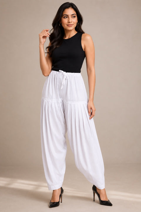 White cotton salwar pant